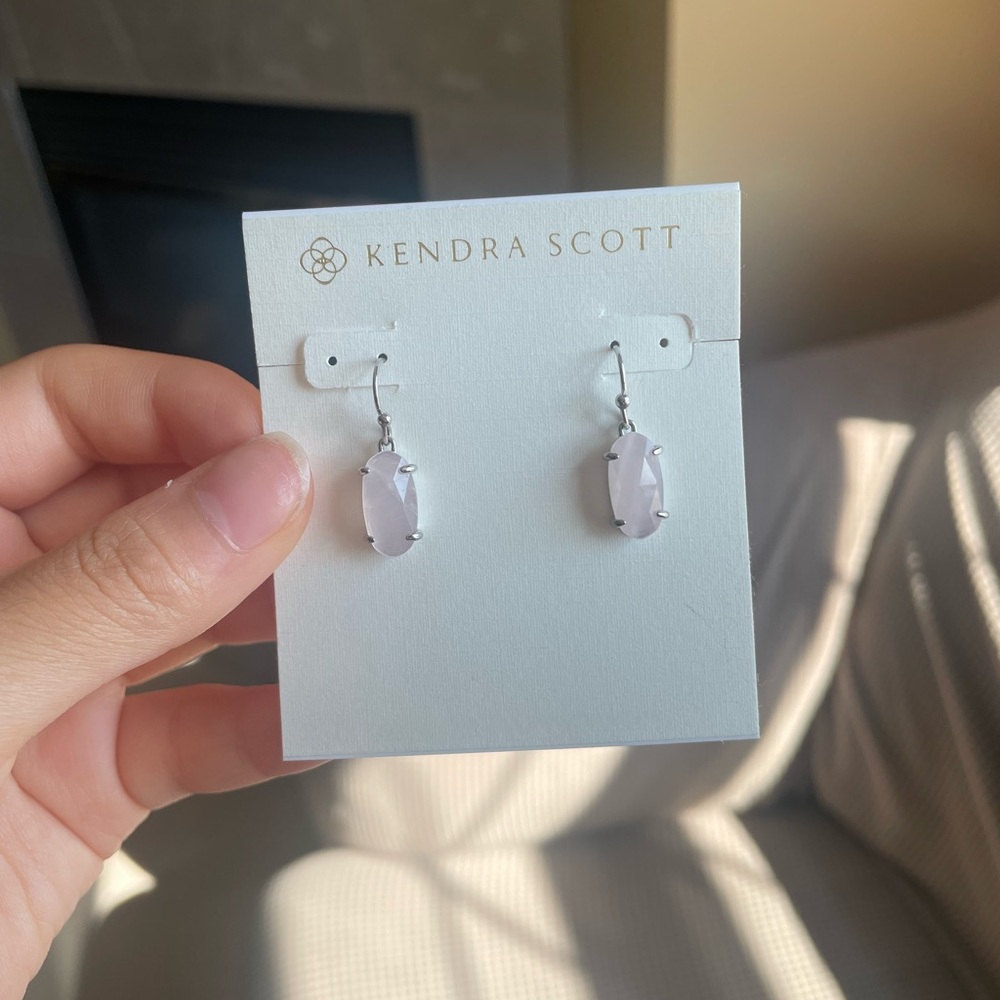 Kendra Scott rose quartz earrings!